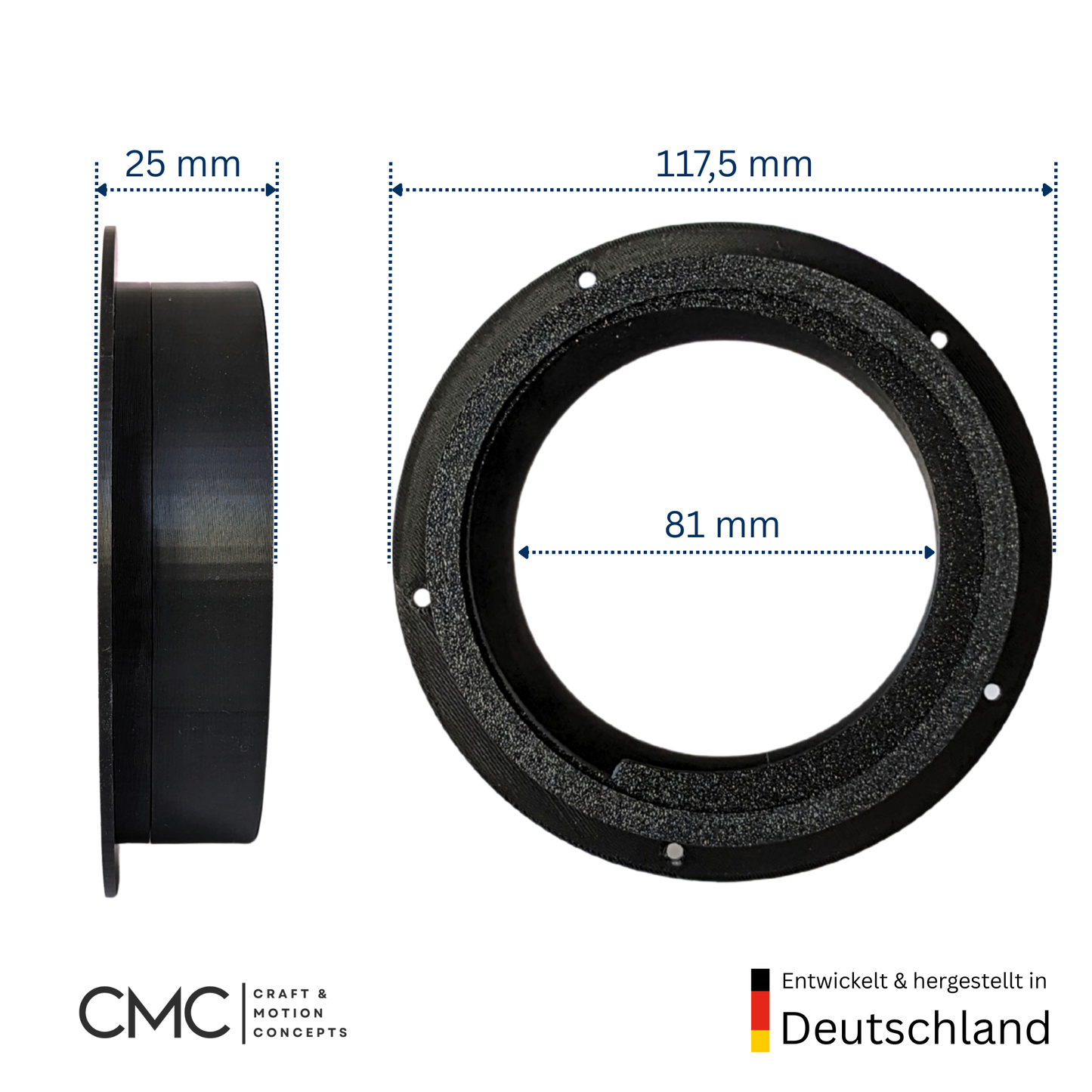 2 x Flansch Verbinder Abluftschlauch Ø 75 mm