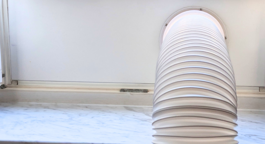 Abluft ableiten bei einer mobilen Klimaanlage