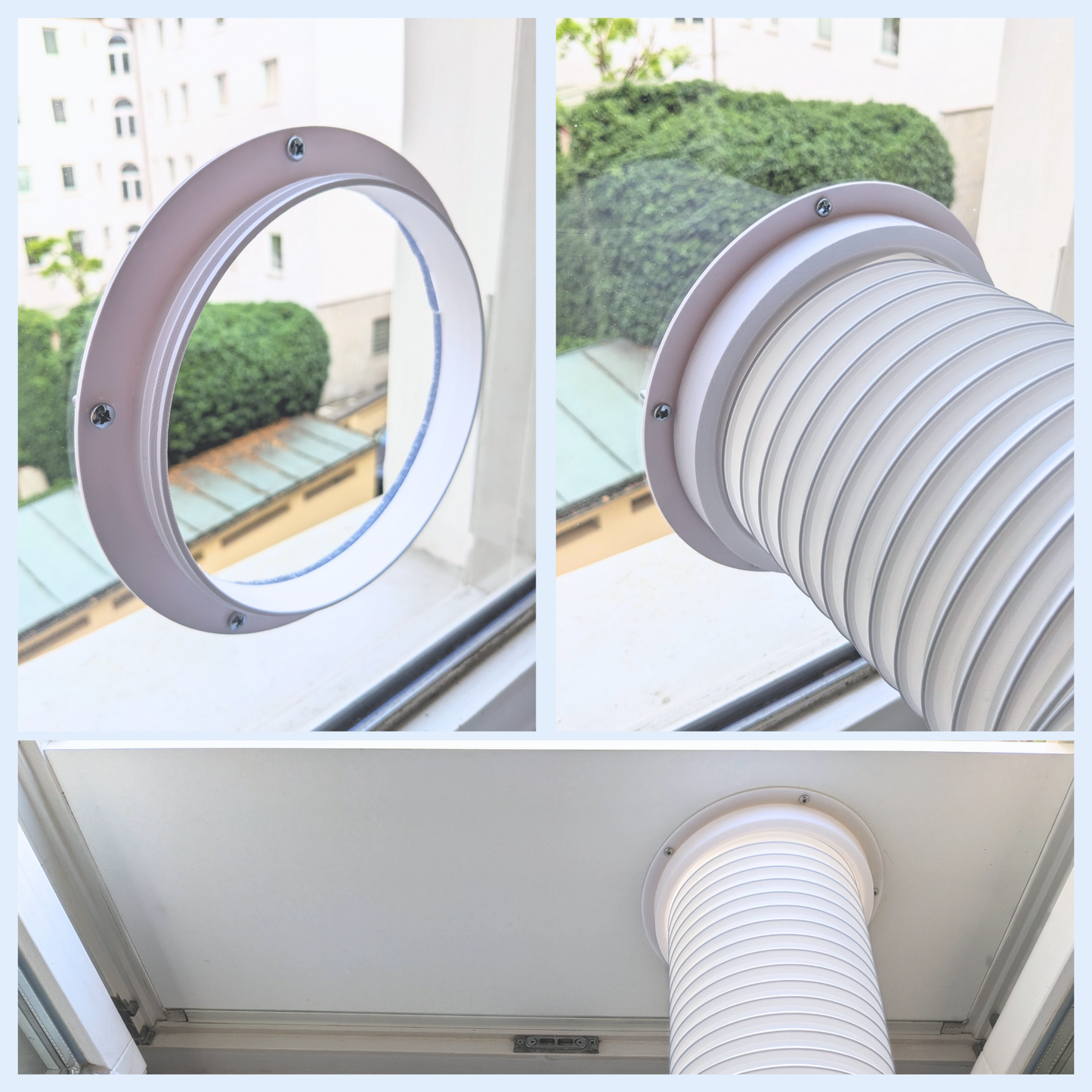 Adapter Klimaanlage Abluftschlauch ⌀ 150 mm – Rechtsgewinde