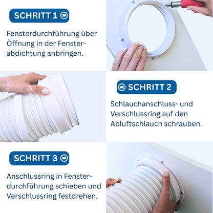 Adapter Klimaanlage Abluftschlauch ⌀ 150 mm – Rechtsgewinde