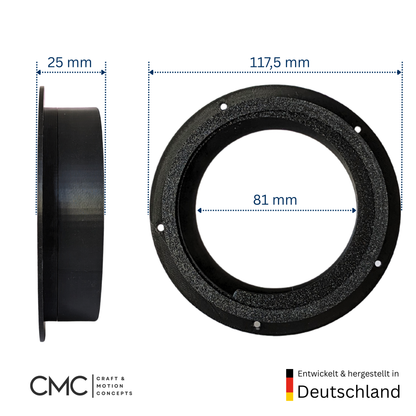 2 x Flansch Verbinder Abluftschlauch Ø 75 mm
