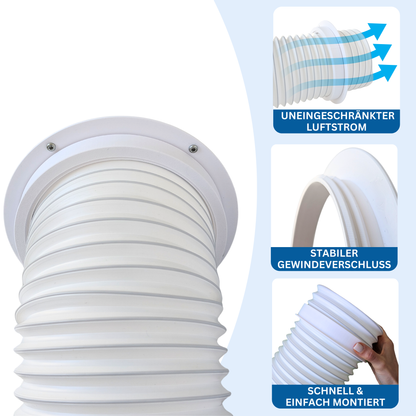 Adapter Klimaanlage Abluftschlauch ⌀ 150 mm – Rechtsgewinde