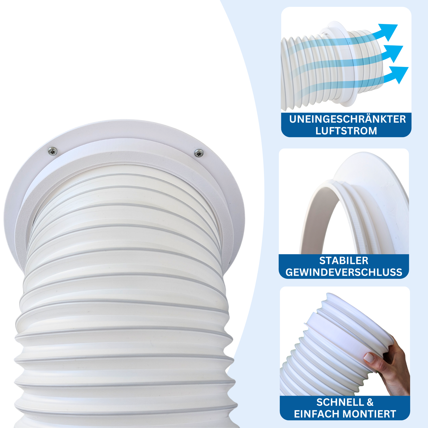 B-Ware: Adapter Klimaanlage Abluftschlauch ⌀ 150 mm - Linksgewinde (Standard)